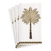 Caspari Grand Palms Paper Guest Towel Napkins in Black -