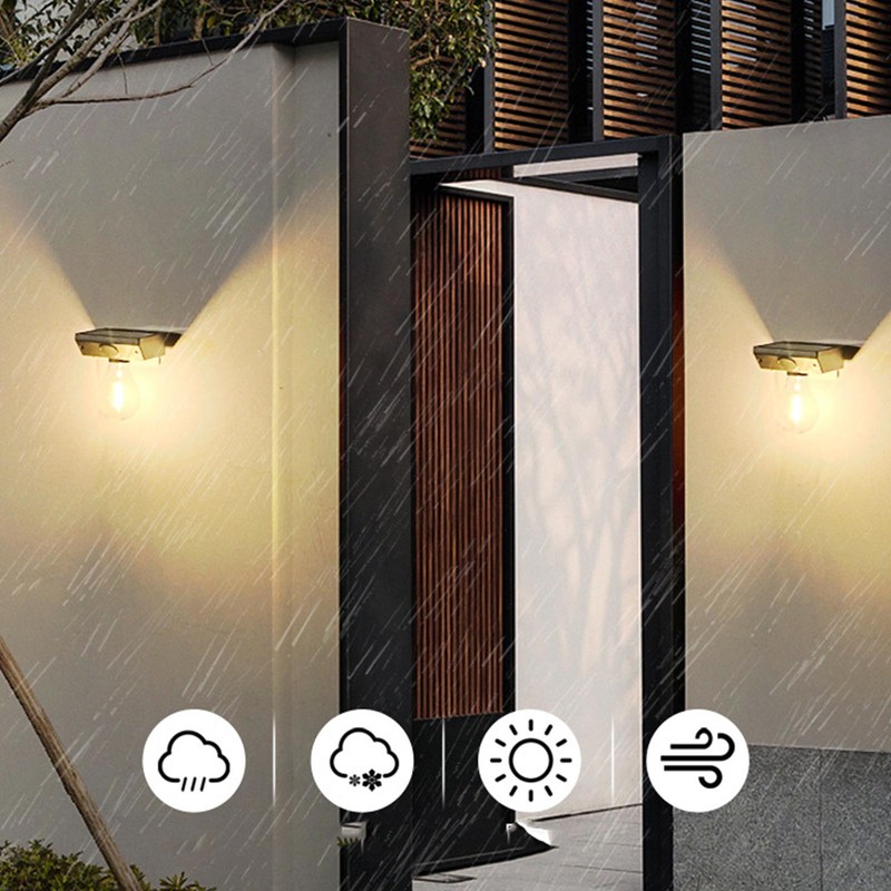 Solar Bulb Lamp Waterproof Decorative LED Shed Tungsten Bulb Wall