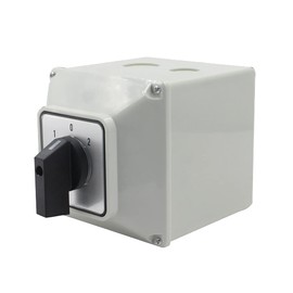 1 pcs Changeover Switch Rotary switch LW26-63/3 Rotary Dual Power Switch Cam Switch 3 position 12 Terminals with Install Waterproof Box 380V 63A