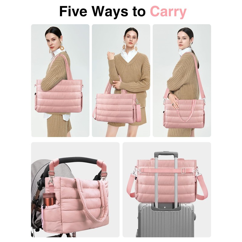 KUBYA Diaper Bag Tote, Baby Diaper Tote Bags Crossbody Hospital