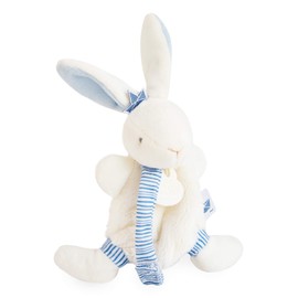 Doudou et Compagnie DC3511 Rabbit Mattress - Comforter with Dummy Clip, Blue, Baby
