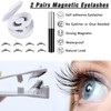Nadiaen 2 Pairs Magnetic Eyelashes with Applicator, Reusable Magnetic Lashes,