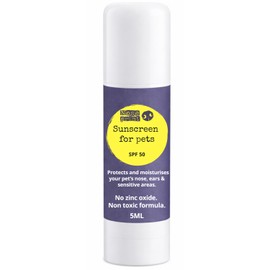 Travel size 5ML Pet Sunscreen Stick SPF 50 Pack for Dogs & Cats 5ml | Non-Toxic Zinc Oxide Free Sun Balm for Nose, Ears & Sensitive Skin | Water Resistant Sun Protection for Pets