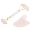 Natural Double Head Rose Quartz Jade Stone Roller & Scrapping