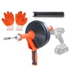 Happybuy 25Ft Drain Auger, Plumbing Snake with Drill Attachment, Drain