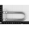 Dutyhook 12X122 Long D-Shackle With Captive Pin, Stainless Steel AISI