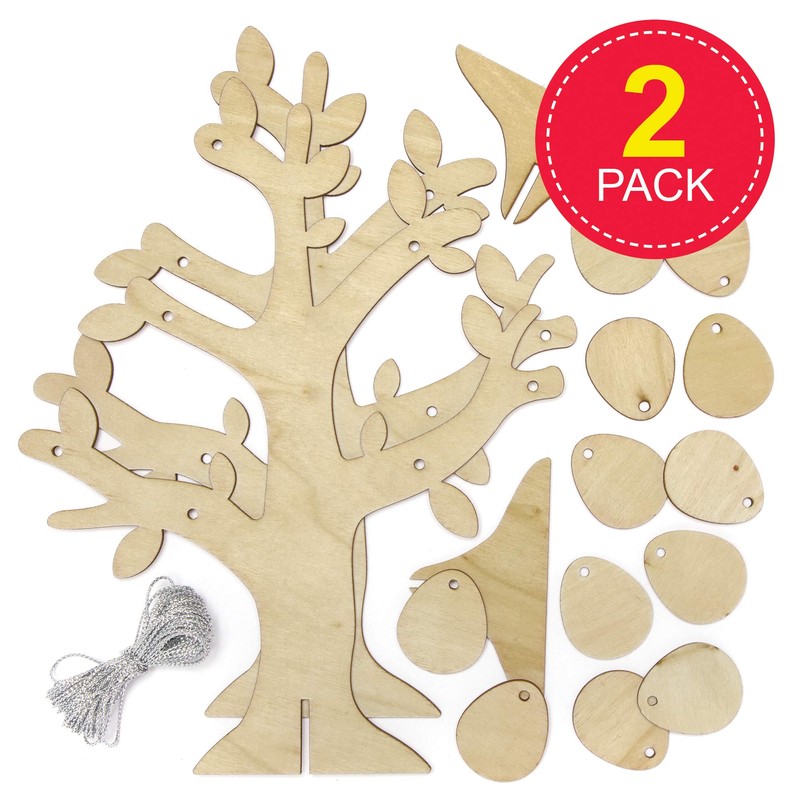 Baker Ross Easter Egg Tree Wooden Kits - Pack of