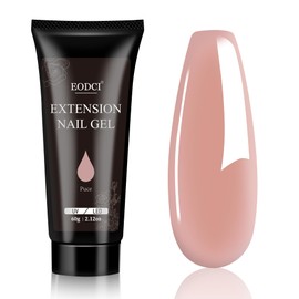 eodci Poly Nail Gel Builder - 60g Natural Nude Gel Nail Extension, Strengthener, Long-Lasting and Easy to Use for DIY Salon Quality