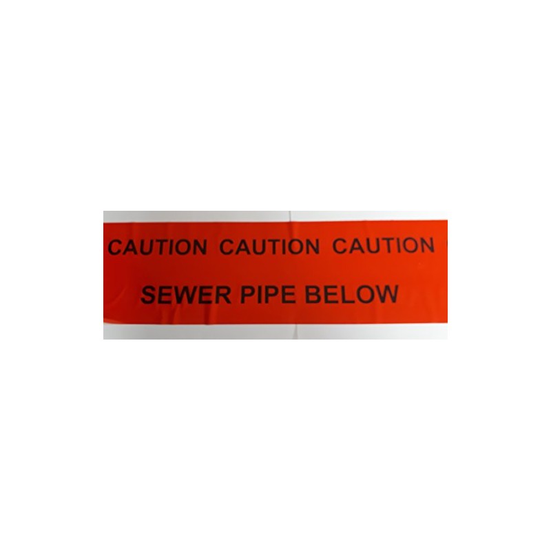 Ali's DIY Sewer Pipe Below Warning Caution Tape - 30
