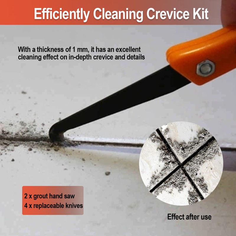 LABOFiC 14pcs Grout Removal Tool Kit, 2 Tile Grout Saws