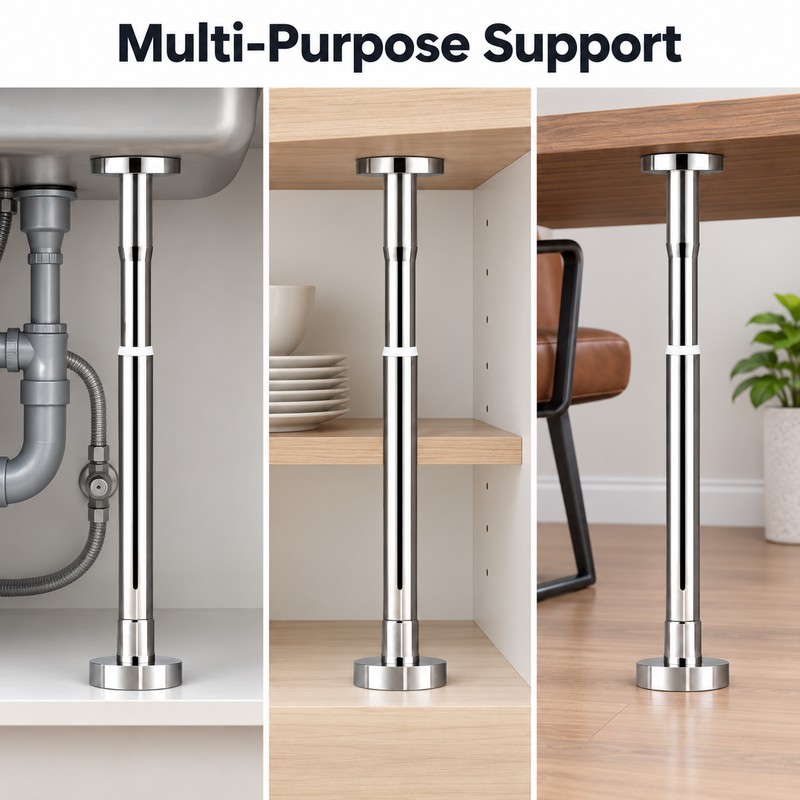 Adjustable Stainless Steel Support Rod for Cabinets and Furniture –