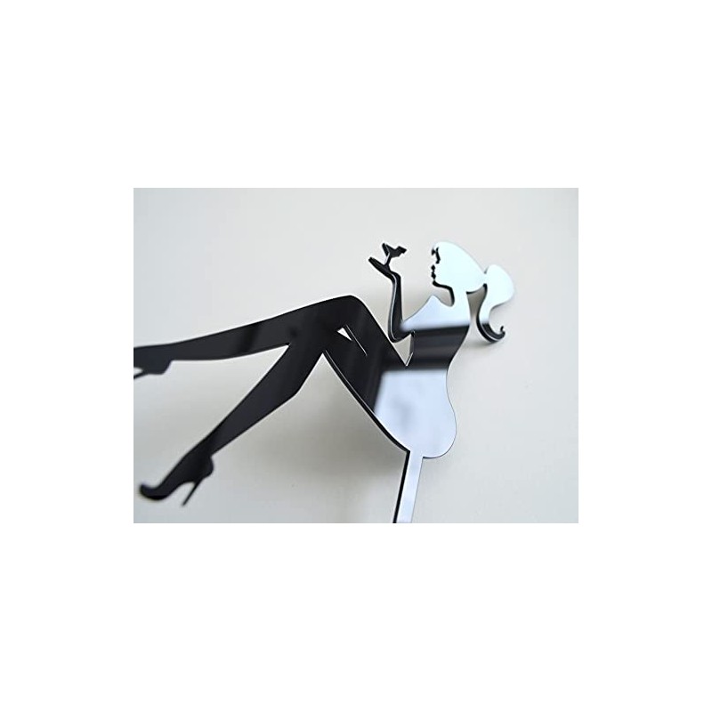 High Heel Girl/Caketopper/Silhouette/Tortenstecker/Frau/Kuchen/Desert