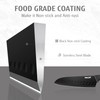 hecef Black Kitchen Knife Set of 3, Sharp Knives with