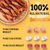 ASMPET Dog Treats Chews, Triple Flavor Chicken Duck and Cod