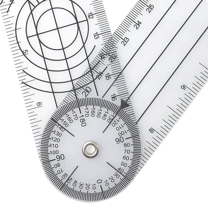 LUYING Goniometer, Angle Meter, Multi-Ruler, Angle Spine Ruler, 360 Degree