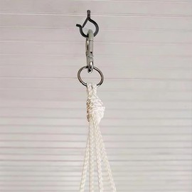 HXHWKEN Pack of 20 Screw Hooks for Screwing with Safety M5 Ceiling Hooks for Hanging Plant Baskets, Bird Cages, Fairy Lights and Christmas Decorations