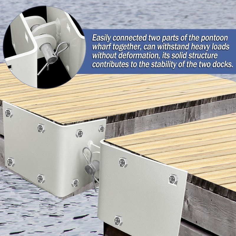 1Pair Male and Female Dock Corner Connector Hinge kits Stationary