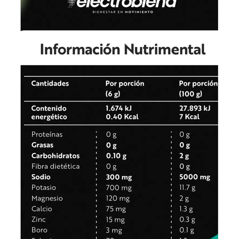 Bebida Hidratante En Polvo 360gr. Electroblend. B Life Sabor Limonada