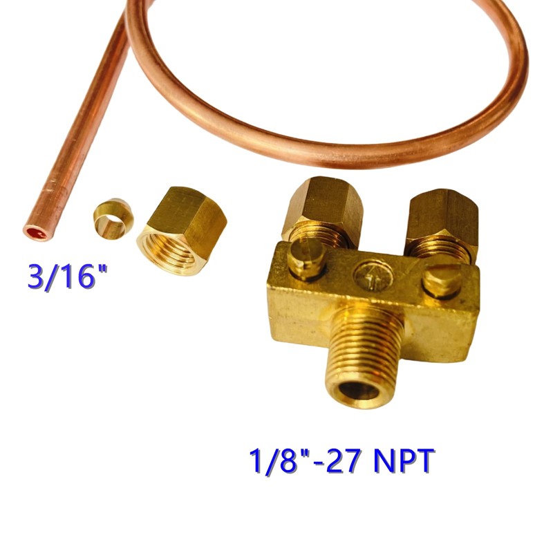 MCAMPAS Pilot Tube 3/16" OD X 20" Copper Pipe Bendable