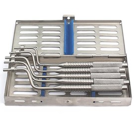 AAPROTOOLS OSTEOTOMES Set Dental IMPLANT Bone Spreading Adjustable Screw CONCAVE TIP with Sterilization Cassette A+ Quality