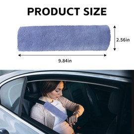wuyaoyao 2PCS Car Seat Belt Pads Shoulder Cover, Soft Plush Auto Seat Belt Pad for Protecting Neck and Shoulder, Universal Car Shoulder Strap Cushion Protector for Adults Kids Women Men (Blue Gray)