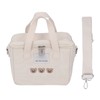 Diaper Shoulder Bag Oxford Cloth Large Capacity Embroidery Bear Pattern