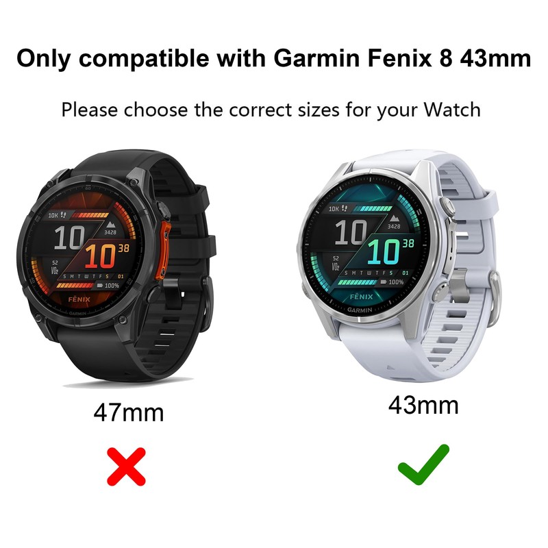 zZjoOoj Case for Garmin Fenix 8 43 mm Protective Case