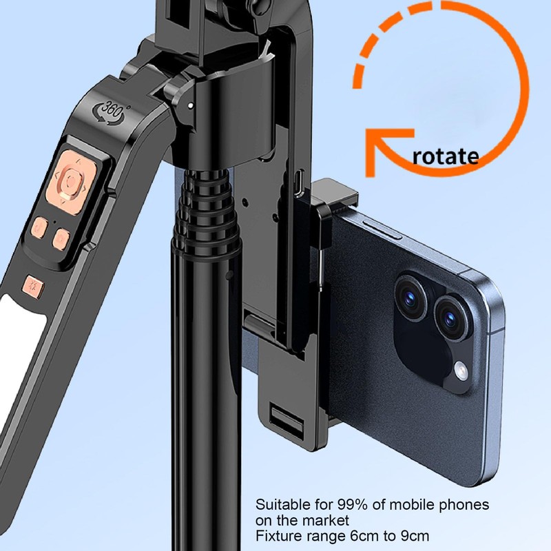 Auto Face Tracking Quadripod for Smartphone Camera, 5.9FT Extendable Phone