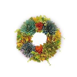 [2024 mamawreath L size B] Succulent style wreath, large natural wreath, flower wreath, gift wreath, for entryway gift, eternal meaning, L size: 12.6 inches (32 cm) (diameter) x 6.5 cm (thickness)