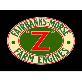 Vintage Fairbanks Morse Vintage "Z" Farm Engine Emblem Sticker Decal - 5 - 8 Inches x 11.44 Inches  = $ 12.00