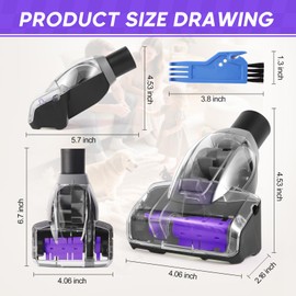 Upgraded Pet Turbine eraser Hair Brush Tool Attachment for Bissell Cleanview Swivel Pet Crosswave 2252 2486 2254 22543 2489 24899 3437F 3508 3774F 27909 3198A Vacuum Replacement Parts 1608089 Purple