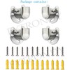 ANCLLO 4 Pack Zinc Alloy Clothes Rail Sockets for Wall