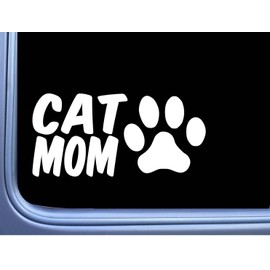 EZ-STIK Cat Mom M368 8 inch Sticker Decal Breed Litter Box Catnip Kitten Toys