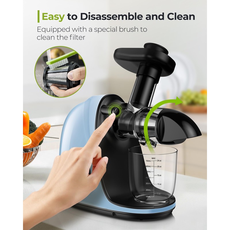 Jocuu Slow Masticating Juicer with 2-Speed Modes - Cold Press
