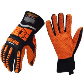 Seibertron HIGH-VIS SDXO2 Supergrip and GEL Filled Water Resistant Impact Protection Gloves XL