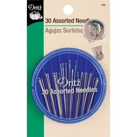 Dritz 160 Hand Needle Compact & Needle Threader, Assorted Sizes & Styles (30-Count)