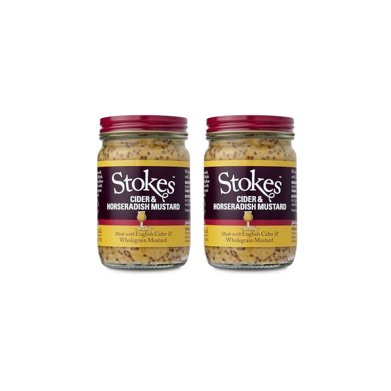 Stokes – Cider & Horseradish Wholegrain Mustard 185g - Pack