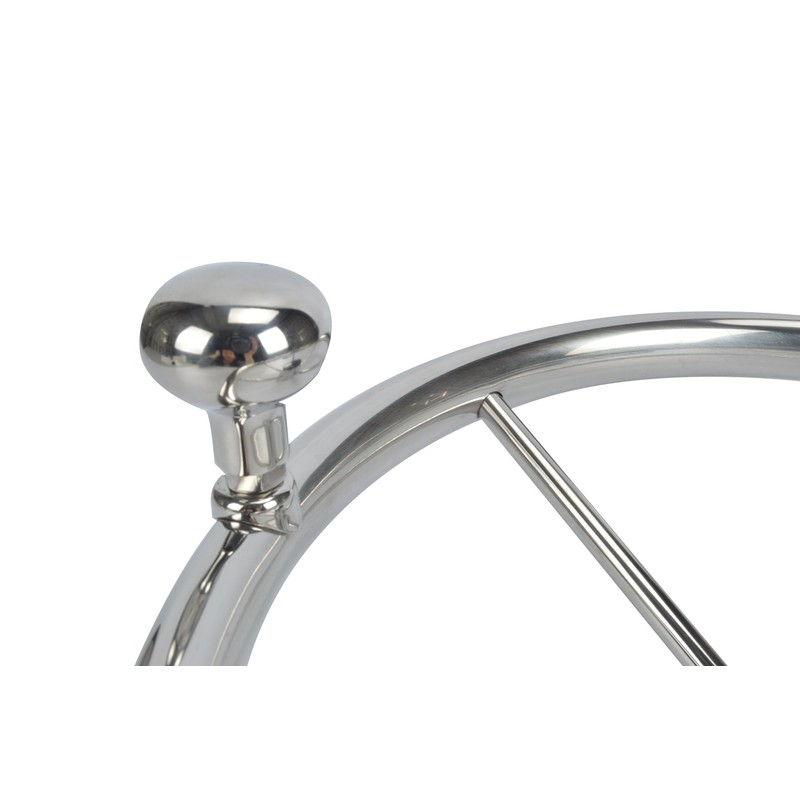Amarine-Made 5-Spoke 13-1/2 Inch Destroyer Style Stainless Boat Steering Wheel