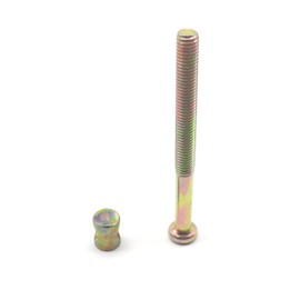 BinifiMux M8 x 90mm Bed Bolt Crib Screw Set - 8 Zinc Plated Hex Drive Socket Cap Furniture Barrel Bolts and Nuts for Futons
