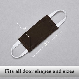 Door Silencer Door Closer Cushion - Nursery Door Jammer Latch Covers for Noise Reducing Quiet Doors Baby Toddler Safety, Pack-3, 4 x 2 Inch, Marron