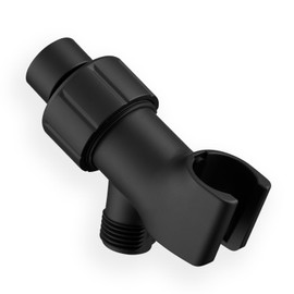 Adjustable Shower Head Arm BLack Handheld Shower Head Holder Brass Ball, Premium ABS Bracket 360 Degree Rotatable Arm Mount and Hose and Shower Parts Replacement (Black（Copper+ABS）)