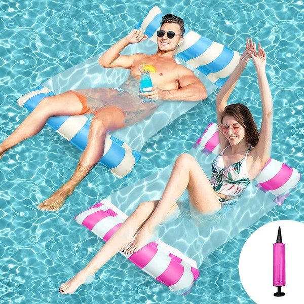 Ousinby Pool Float Hammock 2 pack ，inflatable hammock Inflatable Pool