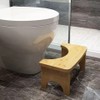 Bamboo Toilet Stool for Adults and Kids, 6.7-Inch Non-Slip Bathroom