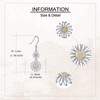 DAYLINLOVE Daisy Earrings 925 Sterling Silver Daisy Flower Daisy Dangle