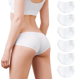 Anlaber Disposable Underwear for women 6 Pack Disposable Panties Individually Wrapped, Travel-Hospitalization-Postpartum White