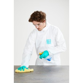 Ansell AlphaTec 37-300 Multipurpose Nitrile Gloves with Long Cuff, Chemical Protection and Food Safety, Reusable Kitchen Gloves, Household Cleaning and Dishwashing, Green, Size L (12 Pairs)