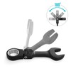 DURATECH Stubby Flex-head Ratcheting Combination Wrench Set, 8-piece, Metric, 9