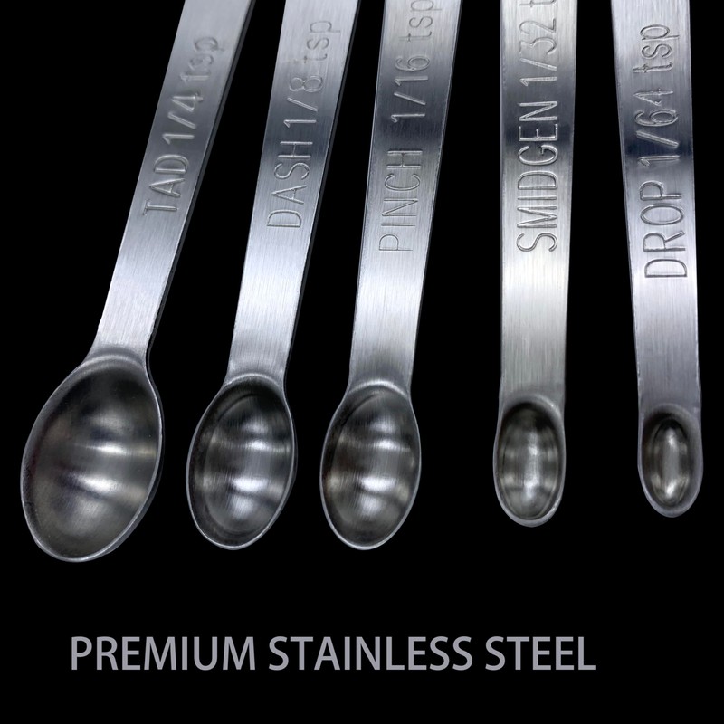 BIDEX Measuring Spoons Set, Small Measuring Spoon 1/64, 1/32, 1/16,
