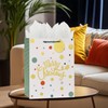 LEAYUGF 13" Large Christmas Gift Bag with Tissue Paper Colorful