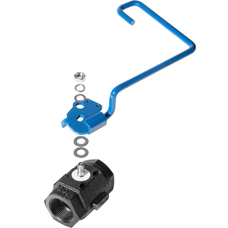 60131007 Ball Valve 1-1/4" Right-Hand Valve with 9" Hook Lever